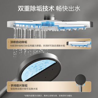  HEGII/恒洁 智能除垢 淋浴花洒套装+喷枪  双重除垢+手持三出水947-333-SH