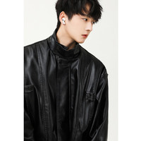 OEMG 美式复古机车风格 男士皮夹克