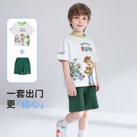 迪士尼夏薄款男童短袖套装时尚运动婴幼套装儿童套装