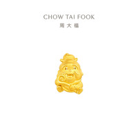 周大福拐杖寿神足金黄金转运珠 R36594