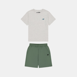 new balance NewBalance nb童装 4-14岁男女童夏季撞色T恤运动套装