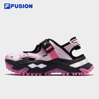 FILAFUSION 斐乐潮牌硬糖凉鞋2025夏季沙滩鞋厚底运动鞋女鞋 浅丁香紫/范丹戈粉色-LF 38.5