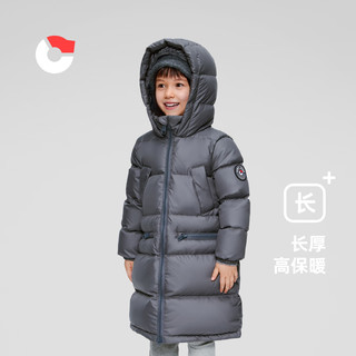  NANNY GOOSE/保姆鹅 长款过膝加厚 儿童羽绒服  炭黑 100