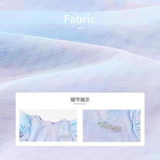 女童表演连衣裙2025夏中大童仙气渐变网纱绣花公主裙