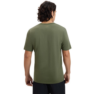 安德玛（UNDERARMOUR）春夏Outdoor男子印花户外运动短袖T恤送爸爸1390223幽绿色390 M