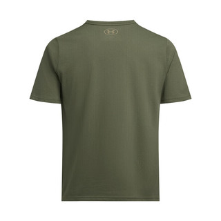 安德玛（UNDERARMOUR）春夏Outdoor男子印花户外运动短袖T恤送爸爸1390223幽绿色390 M