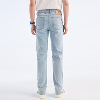 九牧王【透汽 高弹】牛仔裤男2025夏季薄款男士舒适百搭休闲男裤子 合体版+浅蓝+TJ1EXB20913 30 码170/74A(2.28)尺76cm