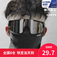 米兰日记 MLEN DIARY MLEN骑行眼镜墨镜男女士太阳镜开车驾驶登山防紫外线防风护目镜 黑框水银片