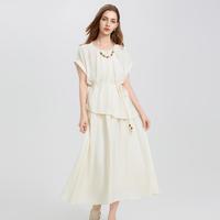 她图 时尚高级感衬衫高腰半身裙套装女