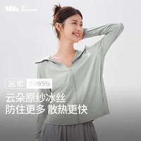 蕉下（beneunder）大码女士防晒衣夹克外套夏季轻薄透气防紫外线凉感防晒衣AL41024 芋灰粉 XL