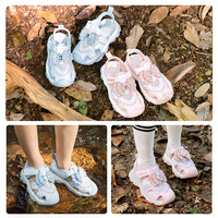 斯纳菲女童凉鞋夏季儿童包头溯溪鞋防滑透气踩水小女孩公主鞋 精灵粉 25码