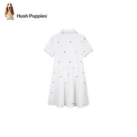 暇步士（Hush Puppies）童装儿童女大童2025夏季甜美青春活力系淑女气质POLO裙 冰兰紫 140
