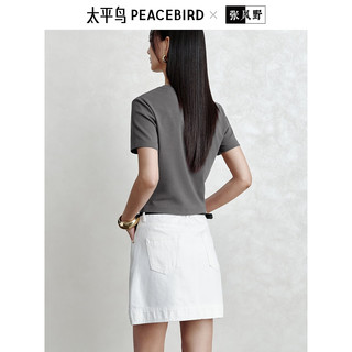  PEACEBIRD/太平鸟 发泡印小狗图案 女士T恤