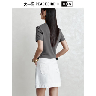  PEACEBIRD/太平鸟 发泡印小狗图案 女士T恤
