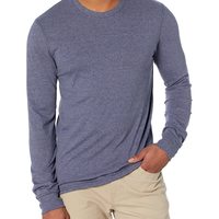 HANES 恒适 男式 Originals 长袖 T 恤 男式轻质三混纺针织 运动*蓝 Pe 杂色 中号