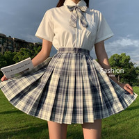 卓妍丝 女士学院风短袖衬衫 休闲工装