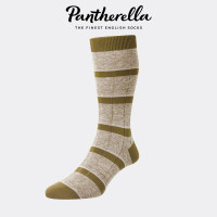 Pantherella 英国Pantherella亚麻棉袜子男春夏凉爽透气条纹休闲中筒袜5816
