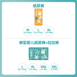 巴布豆 新菠萝拉拉裤XXXL64片（尺码任选）