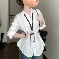 渝鼎福 女士长袖衬衫职业通勤风 M