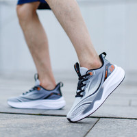 回力（Warrior）马拉松跑鞋厚底减震回弹路跑轻便网跑男鞋女鞋爆米花碳板跑步鞋 踩屎感碳板跑鞋/灰黑桔 35 尺码标准