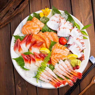 美威 Marine Harvest【挪威国家馆】挪威三文鱼刺身生吃冰鲜即食海鲜生鲜鱼类鱼片 三文鱼拼盘北极甜虾贝八爪鱼 300g