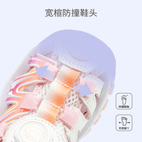 凯蒂猫 Hello Kitty 童鞋儿童包头凉鞋中大童夏款镂空纽扣鞋女童透气沙滩鞋 粉色 35码