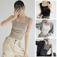 吊带背心女内搭可外穿夏季短款美背甜辣风吊带小背心女无胸垫内搭