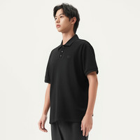 gxg.jeans男装polo衫 凉感多色小标刺绣简约休闲翻领短袖上衣 25年夏 黑色 L (175)