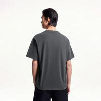 杰克·琼斯（JACK&JONES）男装舒适磨毛刺绣logo百搭潮流时尚个性简约短袖T恤男装225201200 E44黑砂色 M （175）