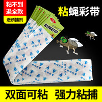 夕姿 捕蝇神器 粘蝇彩条10片配套1包引诱剂 强力诱杀