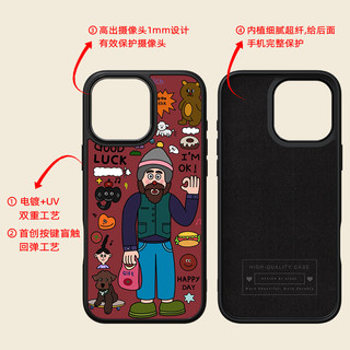 BLINBLIN鎏金手机壳iPhone16手机保护套iphone15手机壳iPhone14保护套IP13手机壳iphone12保护手机壳 935（时尚大叔）