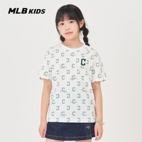 MLB儿童男女童复古时尚潮流简约摩登老花T恤短袖春夏款