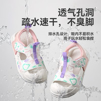 幸福玛丽童鞋儿童凉鞋男童女童鞋子透气2025夏季包头软底防滑凉鞋 蓝色 内长18cm