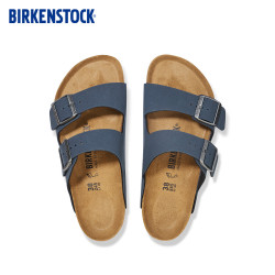 BIRKENSTOCK 勃肯 男女同款百搭软木外穿双扣凉拖鞋Arizona系列 深蓝色窄版1022713 37