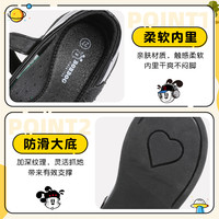 BoBDoG巴布豆女童黑色皮鞋演出鞋2025春秋款时尚舒适四季鞋儿童鞋子 30码