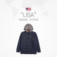 Dickies 男士假两件连帽宽松大码工装夹克潮牌棉服外套冬