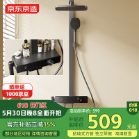 京东京造 小天鹅淋浴花洒套装 枪灰色