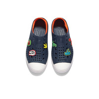 skechers斯凯奇泡泡鞋童鞋男童一脚蹬儿童洞洞鞋子透气 男童/宝蓝色/橘色/RYOR 35