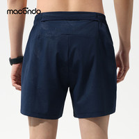马孔多梭织压花五英寸运动短裤男夏季透气薄款休闲跑步裤子吸湿速干 夜海蓝 M （110-125斤）