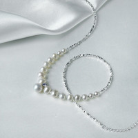 珍珠皇后 碎银珍珠项链4-8mm淡水珍珠项链