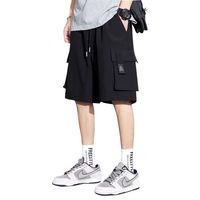 WAMLBN工装短裤男夏季薄款2024潮牌新款运动外穿冰丝休闲男士五分中裤子 单件装 (建议体重110-125斤)