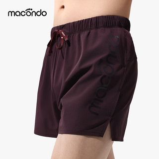 马孔多（macondo）3英寸跑步短裤7代有内衬速干凉感防晒三口袋收纳防汗后兜运动裤 樱桃漆 男款 L 【男125-140/女115-130斤】