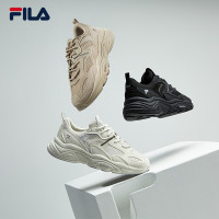 FILA 斐乐 火星2代老爹鞋女鞋休闲鞋运动鞋黑色厚底鞋子复古跑步鞋