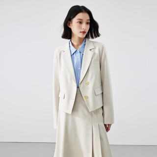 伯德小姐面试西服套装女职业正装考公气质休闲通勤教师西装外套 DX164 西装  适合80-90斤可穿