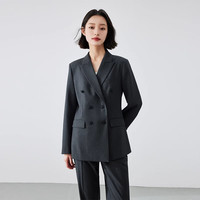 伯德小姐西装外套女士夏季职场高级感面试正装小个子职业西服套装 TZ03 黑色套装【春秋款】常规系列 2XL -适合123-130斤可穿