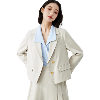 伯德小姐面试西服套装女职业正装考公气质休闲通勤教师西装外套 DX164 西装  适合80-90斤可穿