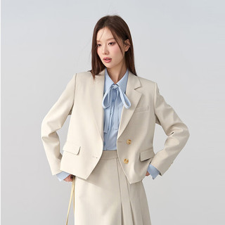 伯德小姐面试西服套装女职业正装考公气质休闲通勤教师西装外套 DX164 西装  适合80-90斤可穿