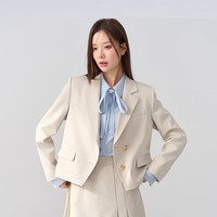伯德小姐 面试西装外套女士教资职业正装通勤轻职场小个子西服上衣 L