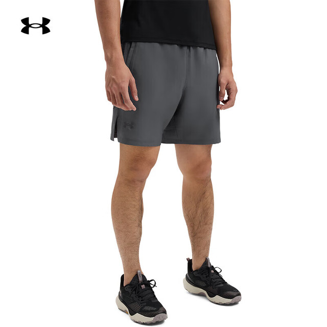 安德玛 UNDERARMOUR）春夏Launch男子7英寸二合一跑步运动短裤1376831 犀牛灰025
