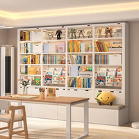 阿格贝贝图书馆书架钢制家用书柜落地置物架客厅卧室多层储物架至尊版 至尊版2米高0.8米宽白色主架